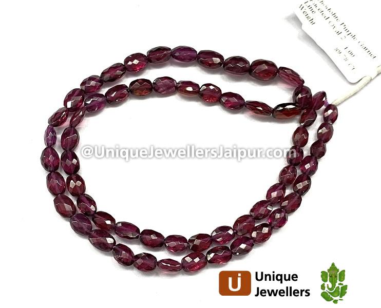 Rhodolite Garnet Faceted Oval Beads